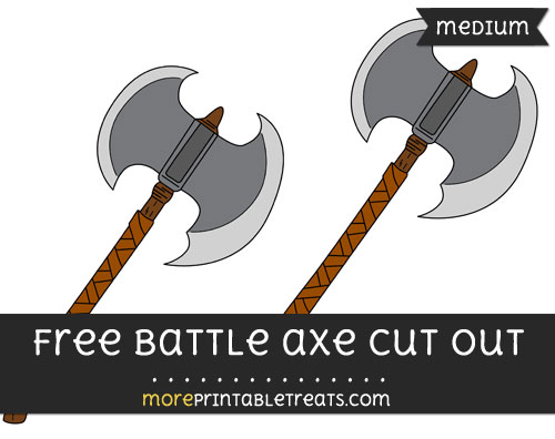 Free Battle Axe Cut Out - Medium Size Printable