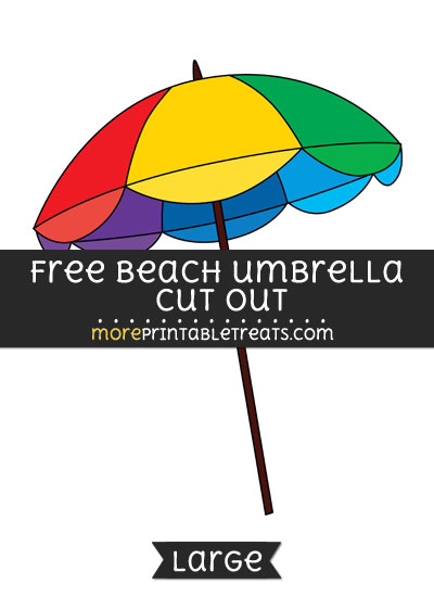 Free Beach Umbrella Cut Out - Large size printable