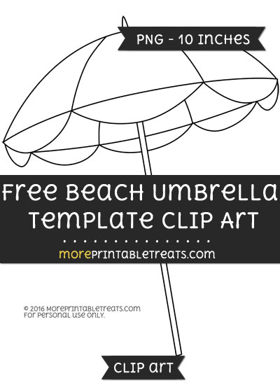Free Beach Umbrella Template - Clipart