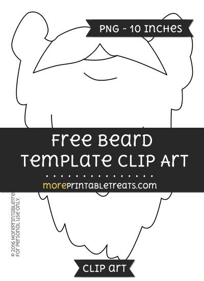 Free Beard Template - Clipart