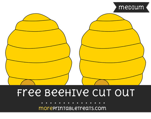 Free Beehive Cut Out - Medium Size Printable