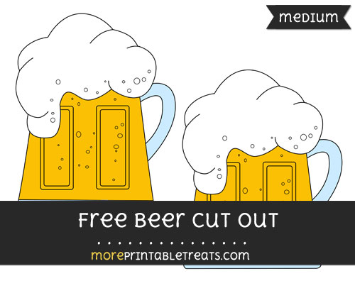 Free Beer Cut Out - Medium Size Printable