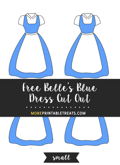Free Belle's Blue Dress Cut Out - Small