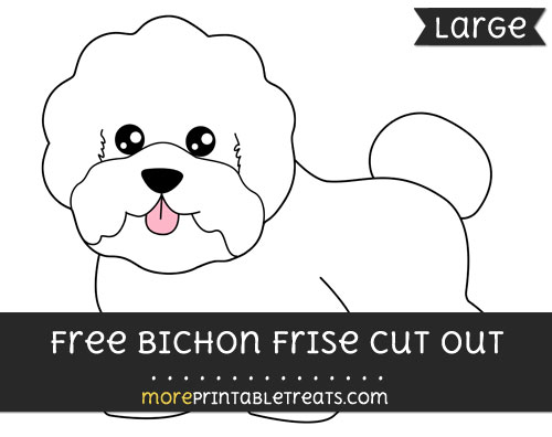 Free Bichon Frise Cut Out - Large size printable