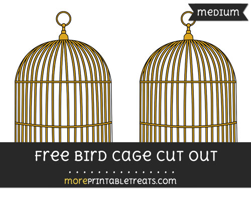 Free Bird Cage Cut Out - Medium Size Printable