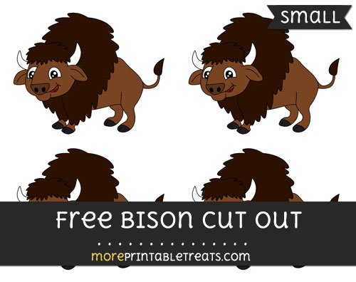 Free Bison Cut Out - Small Size Printable