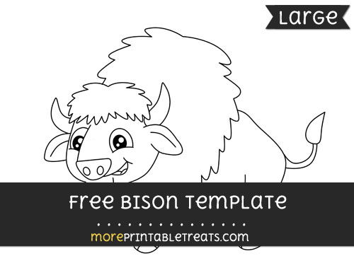 Free Bison Template - Large