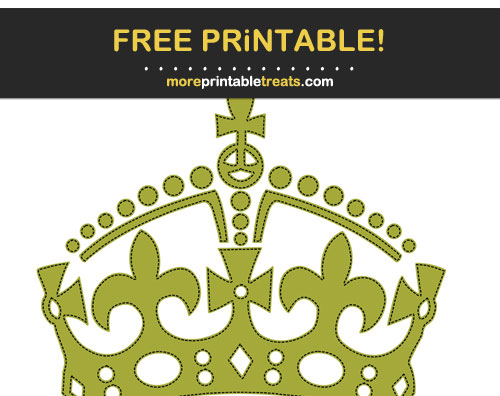 Free Printable Black-Stitched Chartreuse Green Keep Calm Crown