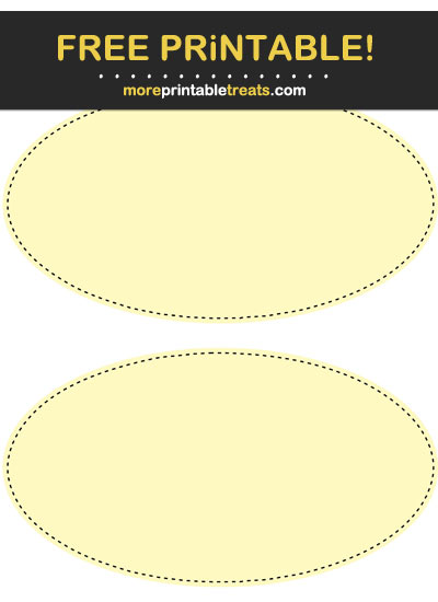 Free Printable Black-Stitched Lemon Yellow Oval Labels