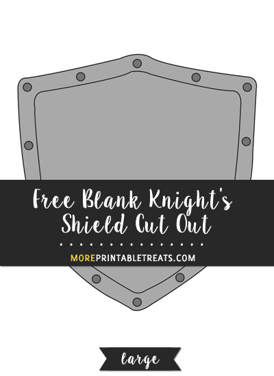 Free Blank Knight's Shield Cut Out - Large