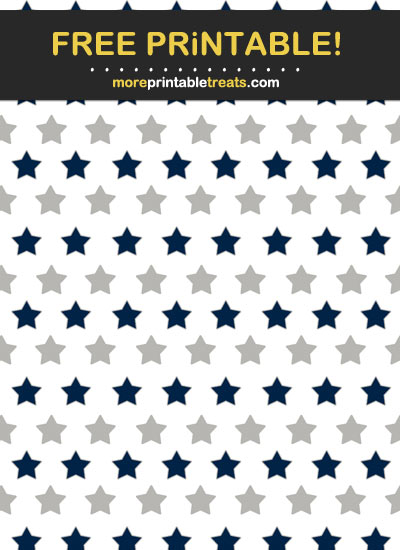 Free Printable Blue and Silver Stars Scrapbook Paper - For Cowboys Football Fan Crafting!