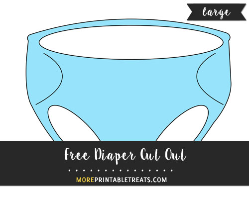 Free Blue Diaper Cut Out - Large