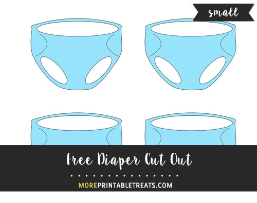 Free Blue Diaper Cut Out - Small