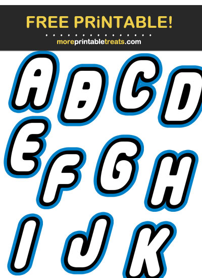 Free Printable Large Blue Lego Alphabet Letters