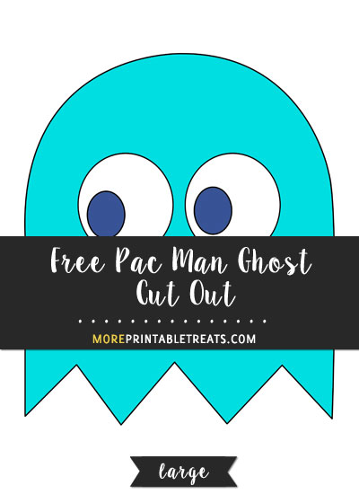 Free Blue Pac Man Ghost Cut Out - Large