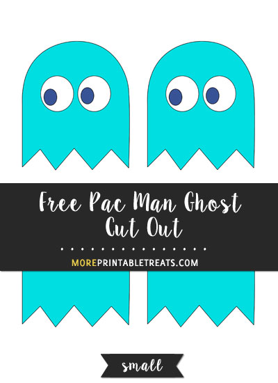 Free Blue Pac Man Ghost Cut Out - Small