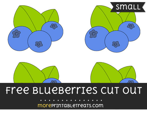 Free Blueberries Cut Out - Small Size Printable