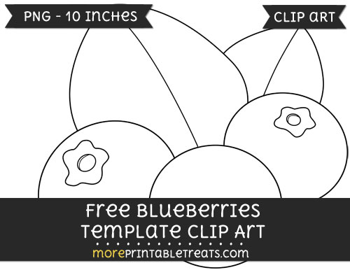 Free Blueberries Template - Clipart