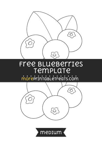 Free Blueberries Template - Medium