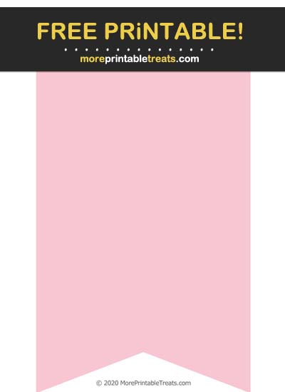 Free Printable Blush Pink Bunting Banner Cut Out