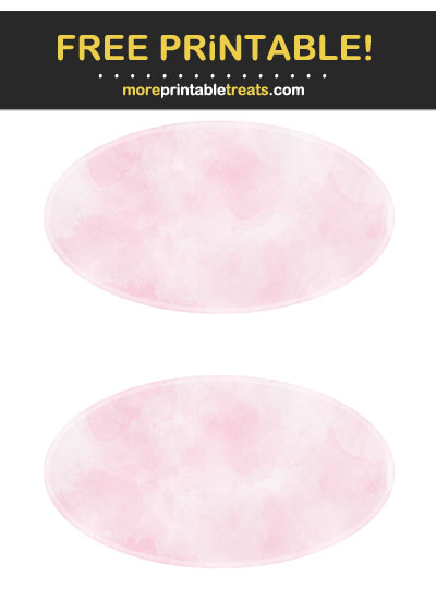 Free Printable Blush Pink Watercolor Oval Labels