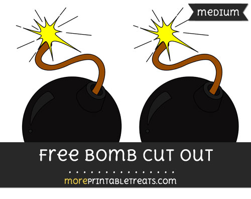 Free Bomb Cut Out - Medium Size Printable