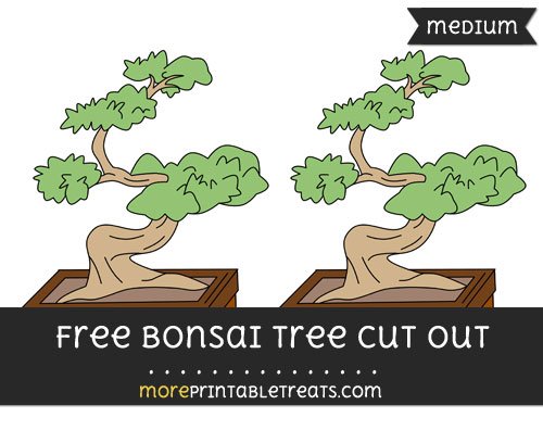 Free Bonsai Tree Cut Out - Medium Size Printable