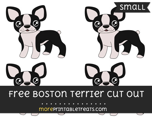Free Boston Terrier Cut Out - Small Size Printable