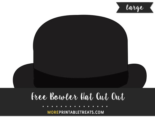Free Bowler Hat Cut Out - Large