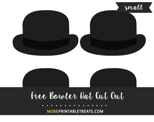 Free Bowler Hat Cut Out - Small