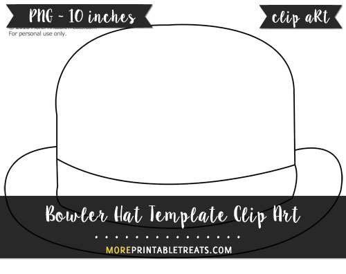 Free Bowler Hat Template - Clipart