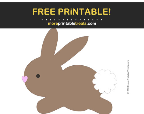 Free Printable Brown Bunny Rabbit Cut Out