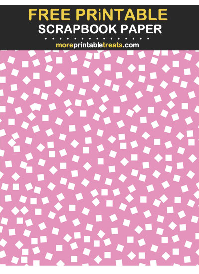 Free Printable Bubblegum Pink Square Confetti Scrapbook Paper
