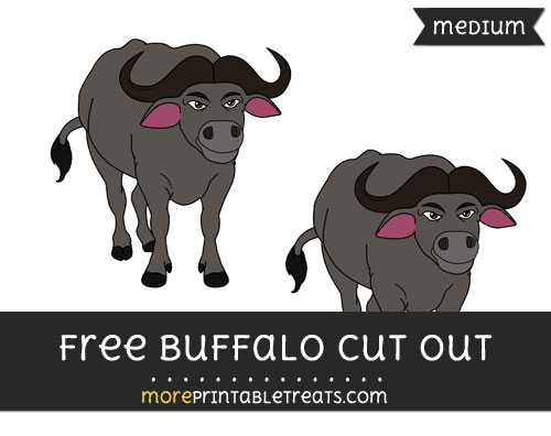 Free Buffalo Cut Out - Medium Size Printable
