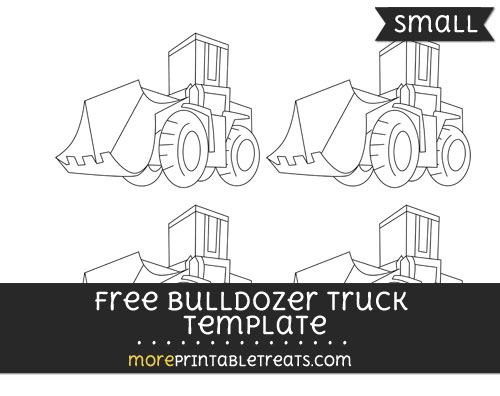 Free Bulldozer Truck Template - Small