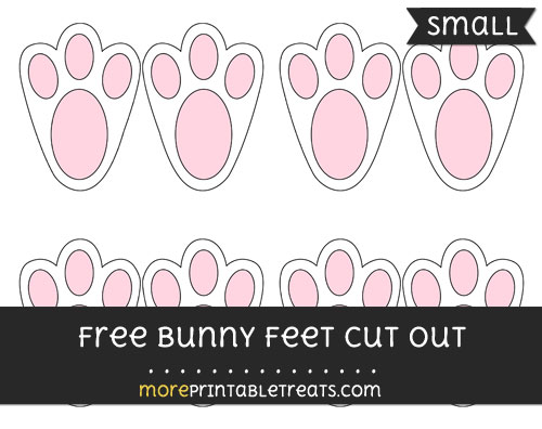 Free Bunny Feet Cut Out - Small Size Printable