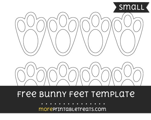 Free Bunny Feet Template - Small