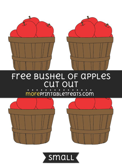 Free Bushel Of Apples Cut Out - Small Size Printable