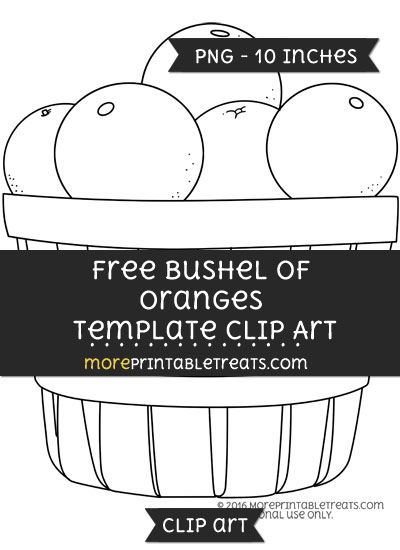 Free Bushel Of Oranges Template - Clipart