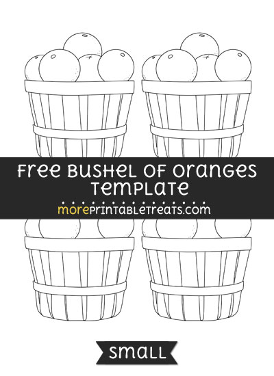 Free Bushel Of Oranges Template - Small