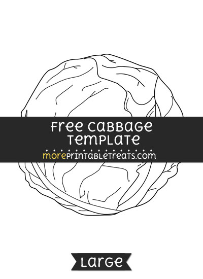 Free Cabbage Template - Large