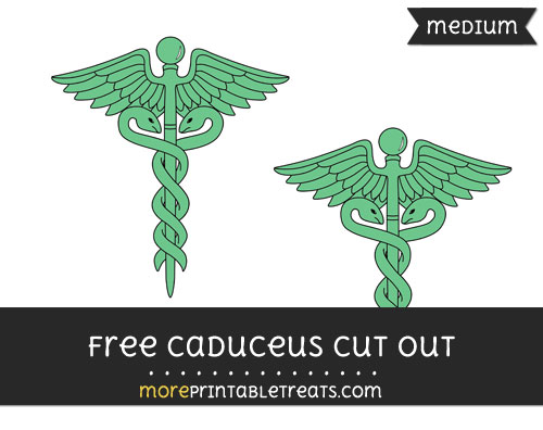 Free Caduceus Cut Out - Medium Size Printable