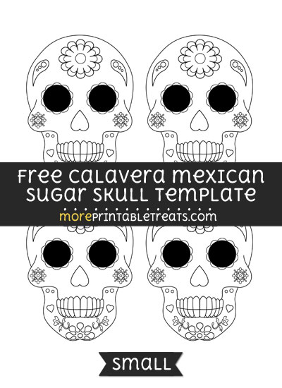 Free Calavera Mexican Sugar Skull Template - Small