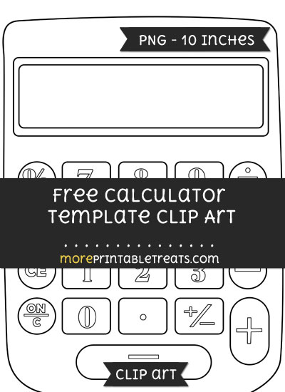 Free Calculator Template - Clipart