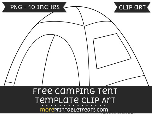 Free Camping Tent Template - Clipart