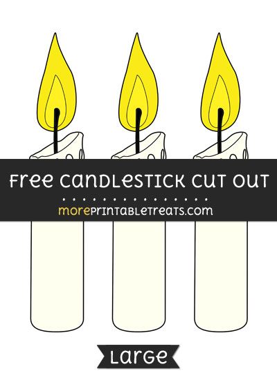 Free Candlestick Cut Out - Large size printable