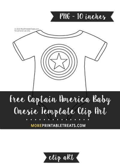 Free Captain America Baby Onesie Template - Clipart