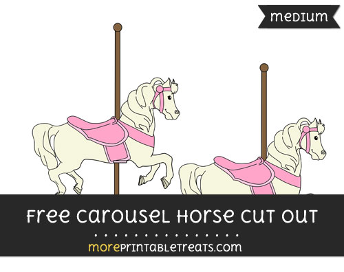 Free Carousel Horse Cut Out - Medium Size Printable