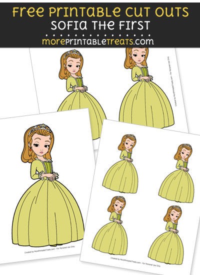 Free Cartoon Amber from Sofia the First Cut Outs - Printable
