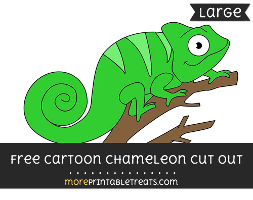 Free Cartoon Chameleon Cut Out - Large size printable